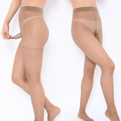 Thin Pantyhose Plus Crotch Transparent Sexy Lingerie See Through Mens Pouch Sheath Stockings Sexy Costumes