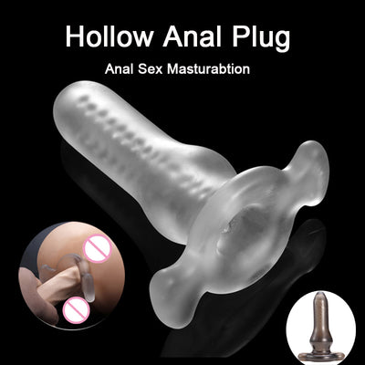 Male Penis Dildo Insert Design Anal Plug Sex Toys For Men Woman Gay Anal Sex , Hollow Butt Plug Adult Masturbation Sex Products