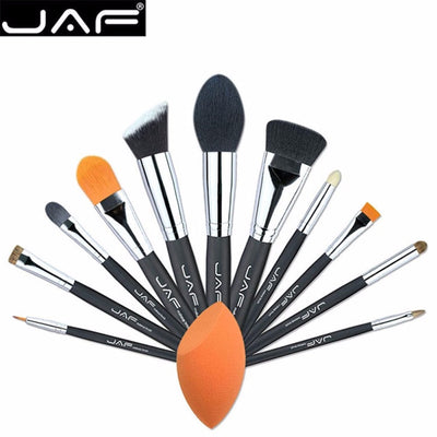JAF Professional 12PCS/SET Facial Makeup Brushes Set Foundation Eyeshadow Eyeliner Lip Make up Brush With Storage Bag