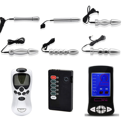 Electric Shock Metal Prostate Massage Anal Plug Vibrators