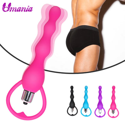 Sex Toys Anal Vibrator, Sexo Long Anal Plugs Beaded Erotic Toys Adult Products for Women and Men