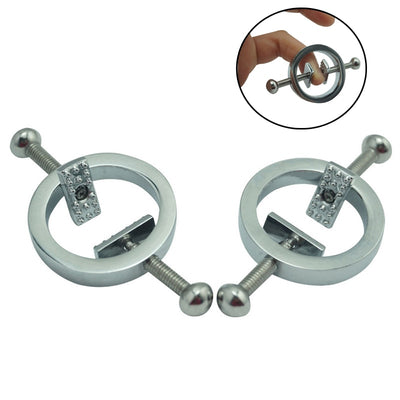 Stainless Steel Adjustable Nipple Clamps Torture Play Metal Nipple Clips