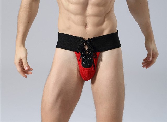 Sexy Costumes TM Thongs Mens Footballer Lace Up Jockstrap