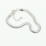 fashion metal flat snake chain anklet bracelet