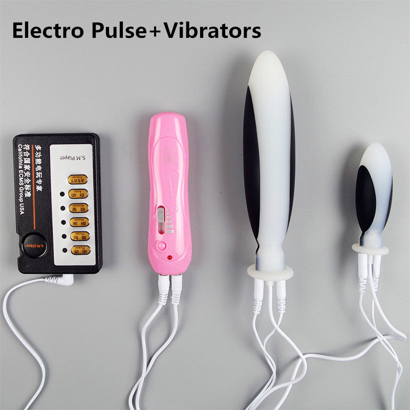 Female TENS Electric Electro Sex Luxury Set Vibrators Sex Toys Vaginal Anal Plug Massager Pulse Stimulator Adjustable Vibrator