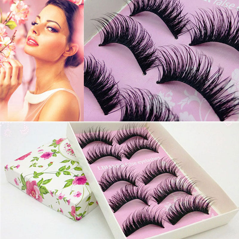 10Pair Natural Thick Long False Eyelashes Extension Eye Lashes Voluminous