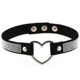 Morease Rhinestone Collar Punk Style Leather Necklace Sex Toys Bondage Erotic Bdsm brinquedo Sexo Fetish Toy Adult Games