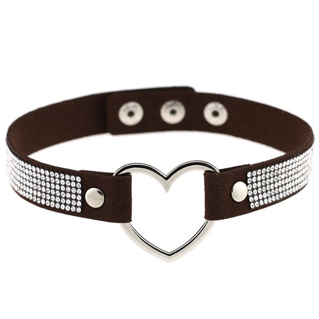 Morease Rhinestone Collar Punk Style Leather Necklace Sex Toys Bondage Erotic Bdsm brinquedo Sexo Fetish Toy Adult Games