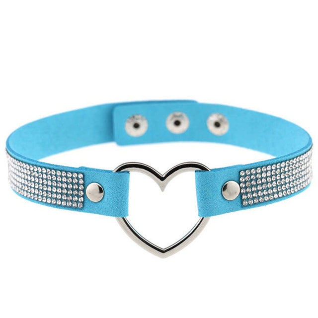 Morease Rhinestone Collar Punk Style Leather Necklace Sex Toys Bondage Erotic Bdsm brinquedo Sexo Fetish Toy Adult Games