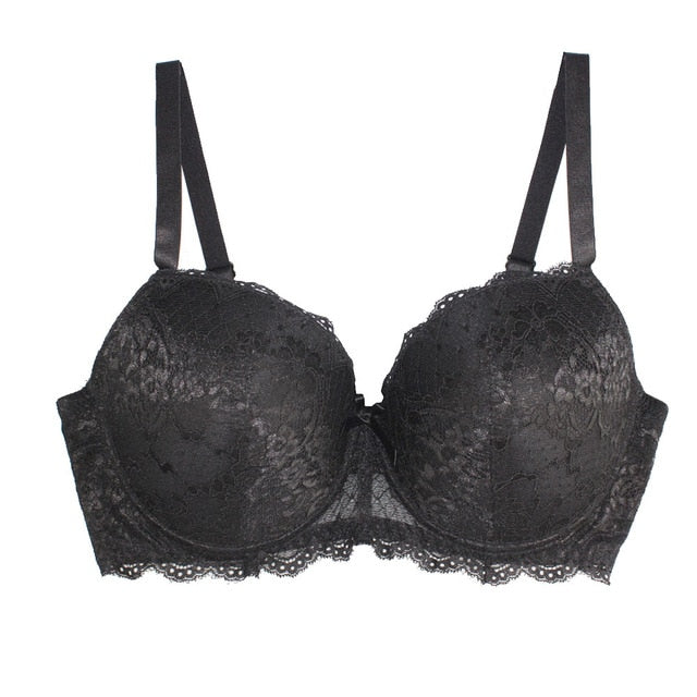 Sexy Black Lace Push Up Bra Ultra Boost Brassiere Plus Size Bras For Women D DD DDD E F G 30 32 34 36 38 40 42 44 46