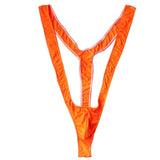 Mens Fluoro Sexy Stretch Open Mankini Thong