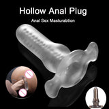 Male Penis Dildo Insert Design Anal Plug Sex Toys For Men Woman Gay Anal Sex , Hollow Butt Plug Adult Masturbation Sex Products