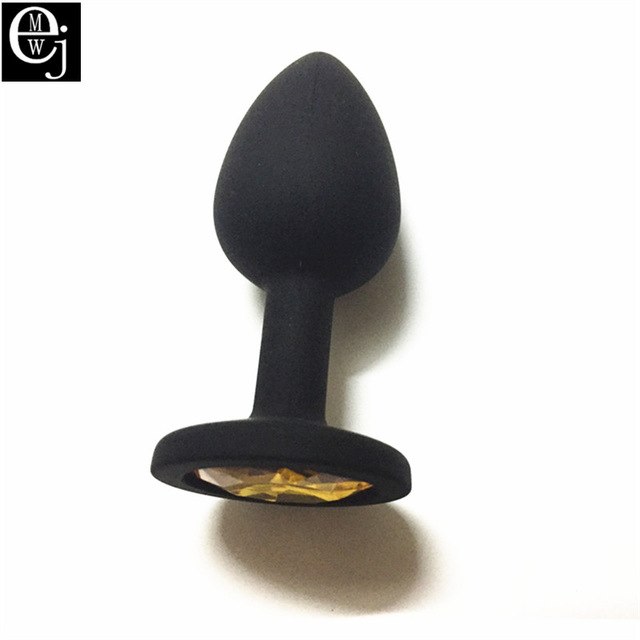 EJMW Silicone Anal Beads 3 Size Anal Plug You Can Choose Butt Plug With Crystal Jewelry Anal Sex Toys For Women Men Gay AV Toys