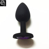 EJMW Silicone Anal Beads 3 Size Anal Plug You Can Choose Butt Plug With Crystal Jewelry Anal Sex Toys For Women Men Gay AV Toys