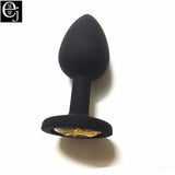 EJMW Silicone Anal Beads 3 Size Anal Plug You Can Choose Butt Plug With Crystal Jewelry Anal Sex Toys For Women Men Gay AV Toys