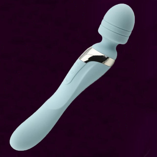 USB Double Vibration Vibrators G-Spot Vibrator Clitoris Stimulator Adult Sex Toy For Women AV Magic Wand Sex Machine Erotic Toys