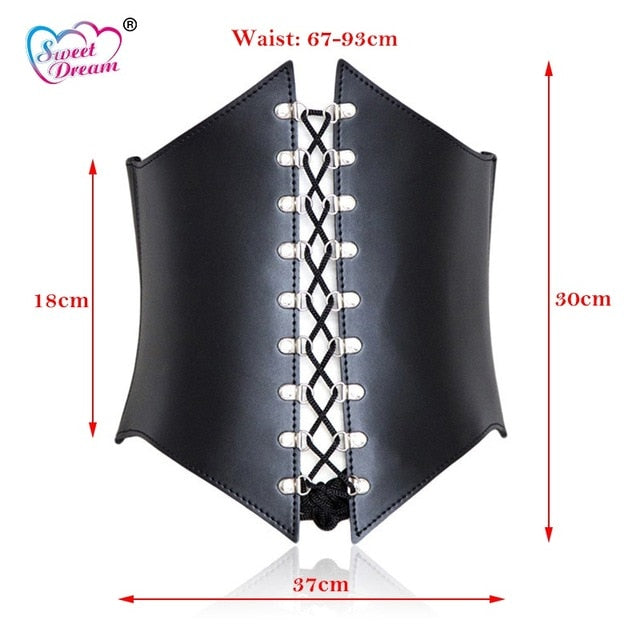 Sweet Dream PU Leather Adjustable Fetish Corset Body Flirt BDSM Bondage Adult Game Sex Toys for Woman Sex Products DW-259