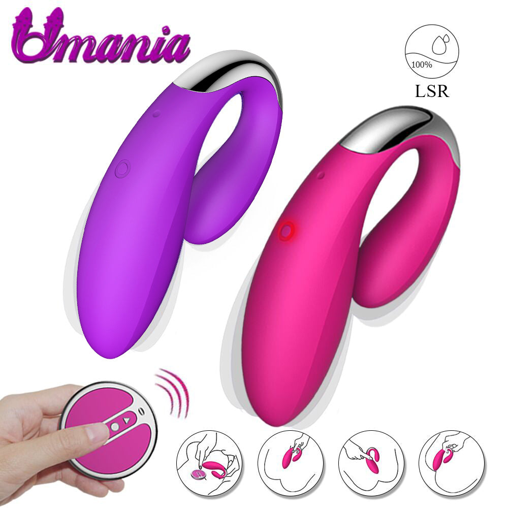 Female G spot Wireless Vibrator For Couple, 16 Meter Remote Double Clitoral Vibrator