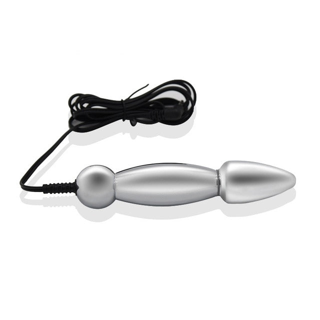 Electric Shock Metal Prostate Massage Anal Plug Vibrators