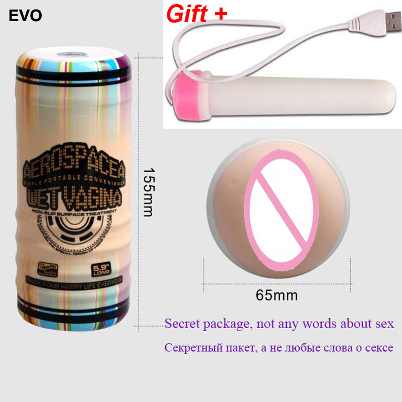 EVO Male masturbator for man Vagina real pussy Penis pump Erotic toys for men Masturbateur homme Silicone doll for Sex machine