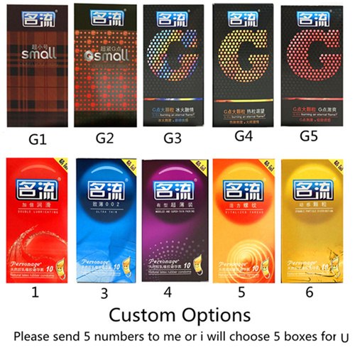 50 Pieces/Set Slim Thin Lubricated Condoms