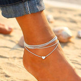 NAIQUBE Fashion 2018 Beach Multi-layer Anklet