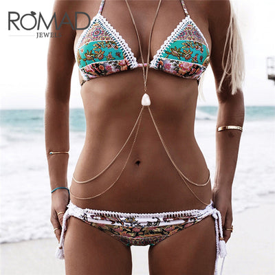 Romad 2018 Hot Sexy Top Thigh Leg Body Chain Beach Jewelry