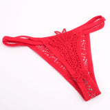 Lady flower lace openwork gstring thongs