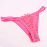 Lady flower lace openwork gstring thongs