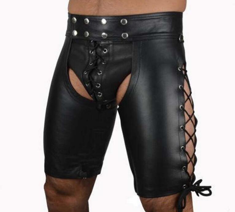 Gay Men Sexy Leather Underwear