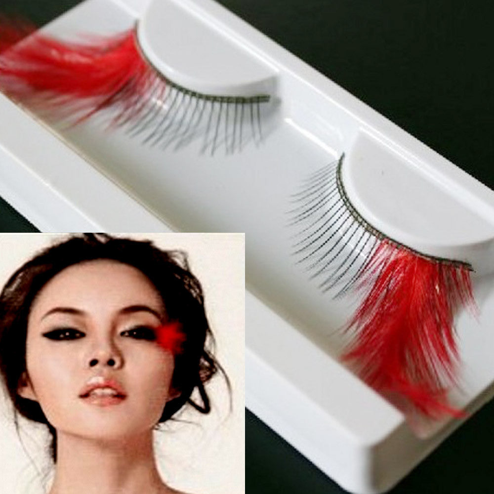 2018 Natural Black Long Sparse Cross Fake Eye Lashes