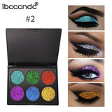 2018 6 Colors Waterproof Long-lasting Eyeshadow Palette Diamond Shimmer Glitter Powder Eye Shadow Palette  Eyeshadow  Makeup