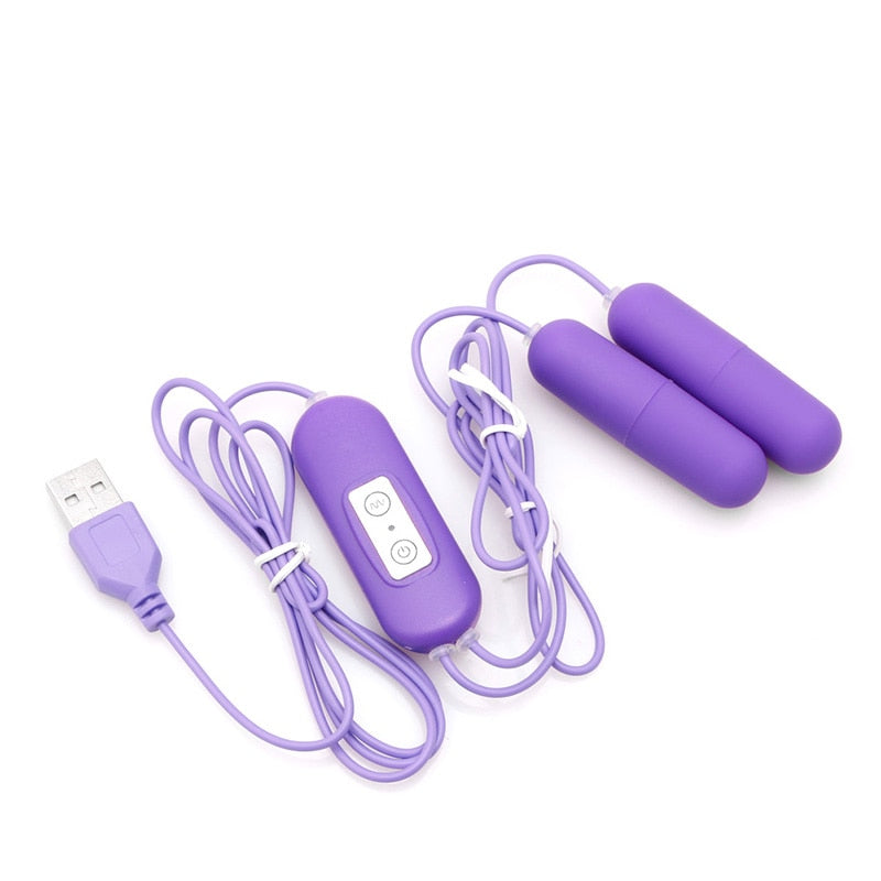 Vibrator Waterproof Vibrating Double Jump Eggs Women USB