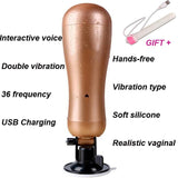 Dual motors 36 Speed Vibrator Hands free Male masturbator for men Vagina artificial Pussy pump Adult toys men sex machine Sextoy