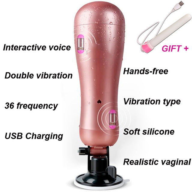 Dual motors 36 Speed Vibrator Hands free Male masturbator for men Vagina artificial Pussy pump Adult toys men sex machine Sextoy