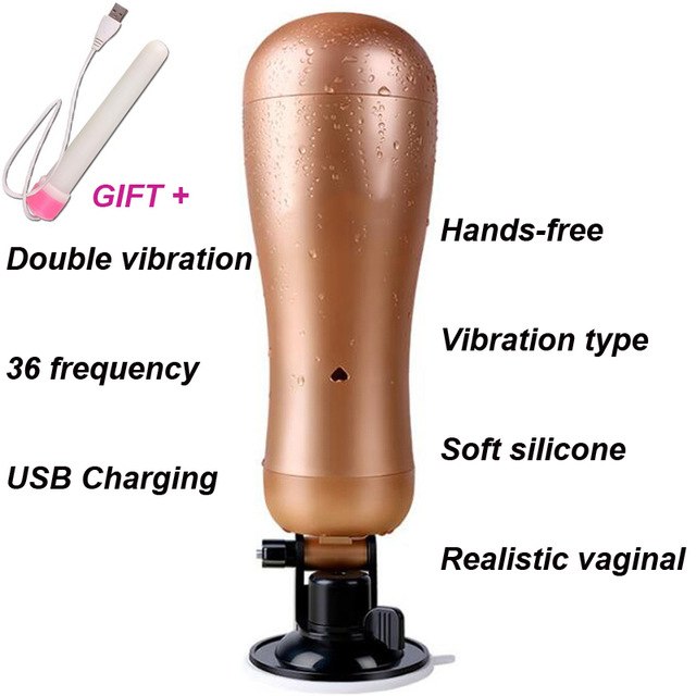 Dual motors 36 Speed Vibrator Hands free Male masturbator for men Vagina artificial Pussy pump Adult toys men sex machine Sextoy